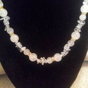 Clear quartz necklace